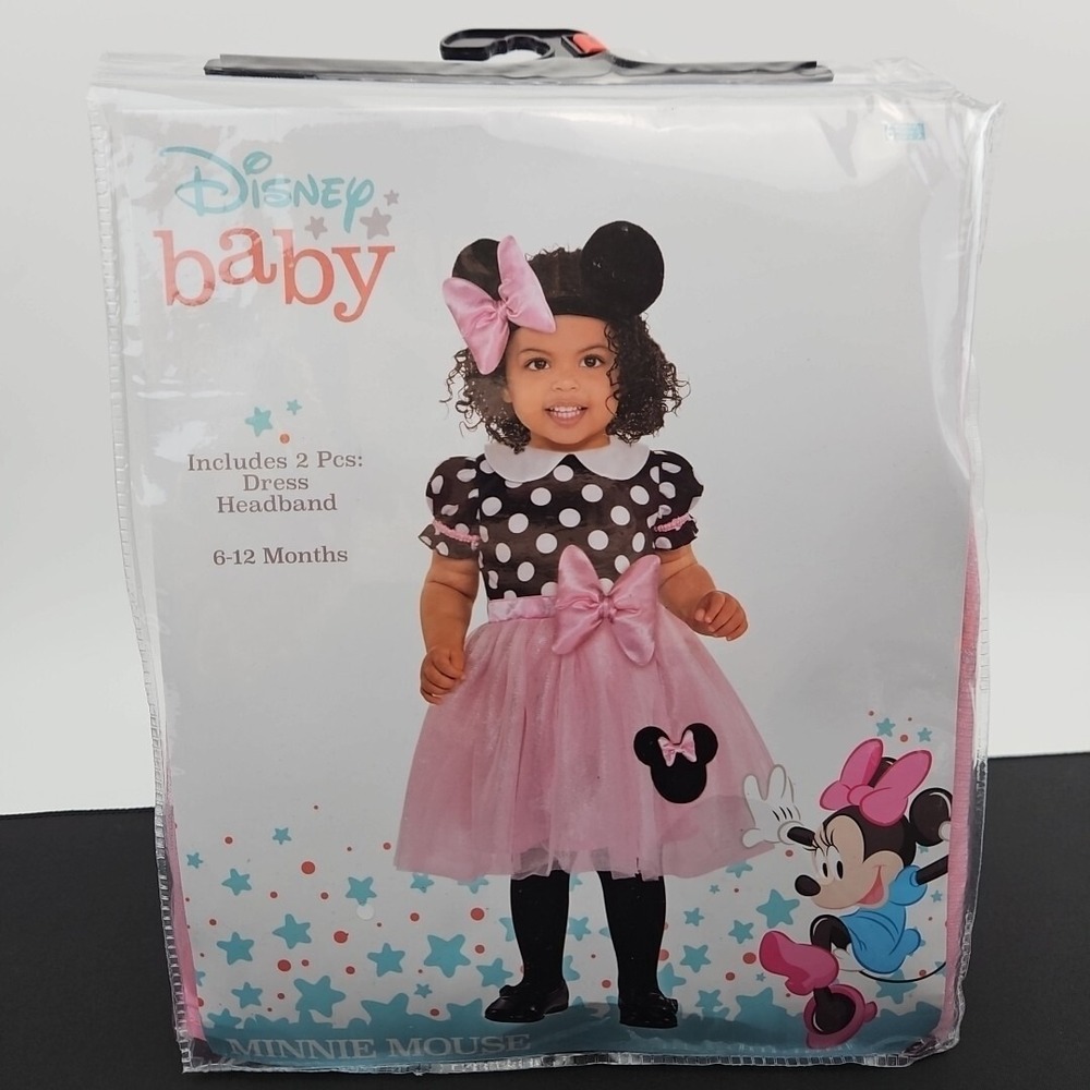 Disney Baby Minnie Mouse Costume Includes 2 Pcs. Dress and Headband 6-12 Months